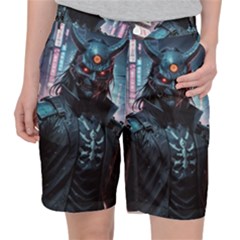 Cyberpunk Demon Samurai Women s Pocket Shorts by AwesomeSauce