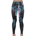 Cyberpunk Demon Samurai Lightweight Velour Classic Yoga Leggings View1