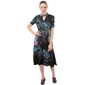 Cyberpunk Demon Samurai Keyhole Neckline Chiffon Dress View1