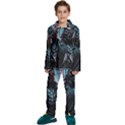 Cyberpunk Demon Samurai Kids  Long Sleeve Velvet Pajamas Set View1