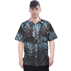 Cyberpunk Demon Samurai Men s Hawaii Shirt