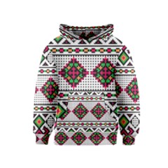 Ukrainian Folk Seamless Pattern Ethnic Ornament Border Element Traditional Kids  Pullover Hoodie