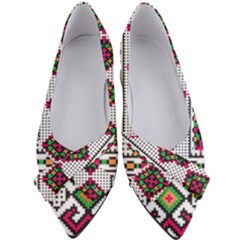 Ukrainian Folk Seamless Pattern Ethnic Ornament Border Element Traditional Women s Bow Heels by Grandong