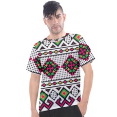 Ukrainian Folk Seamless Pattern Ethnic Ornament Border Element Traditional Men s Sport Top by Grandong