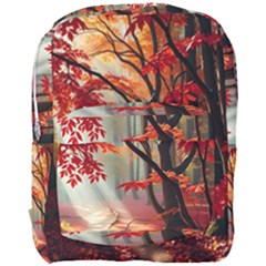 Forest Path Red Nature Full Print Backpack by Bedest