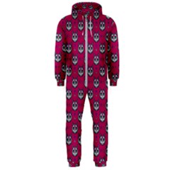 Calavera Cat Art Pattern Hooded Jumpsuit (men)