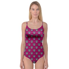 Calavera Cat Art Pattern Camisole Leotard 