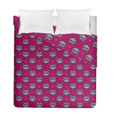 Calavera Cat Art Pattern Duvet Cover Double Side (full/ Double Size) by ExtraGoodSauce