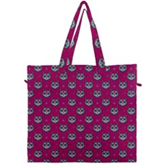 Calavera Cat Art Pattern Canvas Travel Bag by ExtraGoodSauce