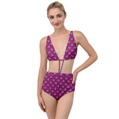 Calavera Cat Art Pattern Tied Up Two Piece Swimsuit by ExtraGoodSauce