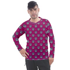 Calavera Cat Art Pattern Men s Pique Long Sleeve T-shirt