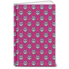 Calavera Cat Art Pattern 8  X 10  Hardcover Notebook by ExtraGoodSauce