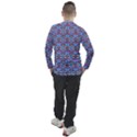 Colorful Sugar Skull Cat Pattern Men s Pique Long Sleeve T-Shirt View2