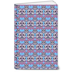 Colorful Sugar Skull Cat Pattern 8  X 10  Hardcover Notebook by ExtraGoodSauce