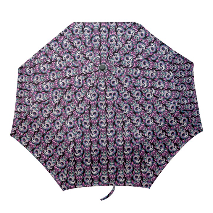 Sugar Skull Cat Pattern Folding Umbrellas