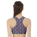 Sugar Skull Cat Pattern Sports Bra with Border View2