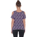 Sugar Skull Cat Pattern Cut Out Side Drop T-Shirt View2