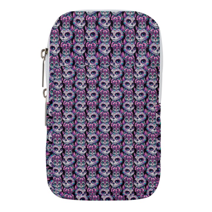 Sugar Skull Cat Pattern Waist Pouch (Large)