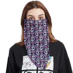 Sugar Skull Cat Pattern Face Covering Bandana (triangle) by ExtraGoodSauce