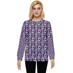 Sugar Skull Cat Pattern Hidden Pocket Sweatshirt by ExtraGoodSauce