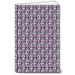 Sugar Skull Cat Pattern 8  X 10  Softcover Notebook by ExtraGoodSauce