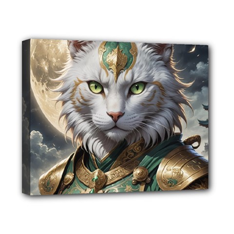 Epic Armored Cat Warrior Canvas 10  X 8  (stretched) by ExtraGoodSauce