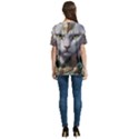 Epic Armored Cat Warrior V-Neck Split Shoulder Casual T-Shirt View4