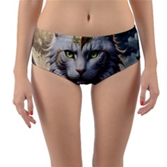 Epic Armored Cat Warrior Reversible Mid-waist Bikini Bottoms