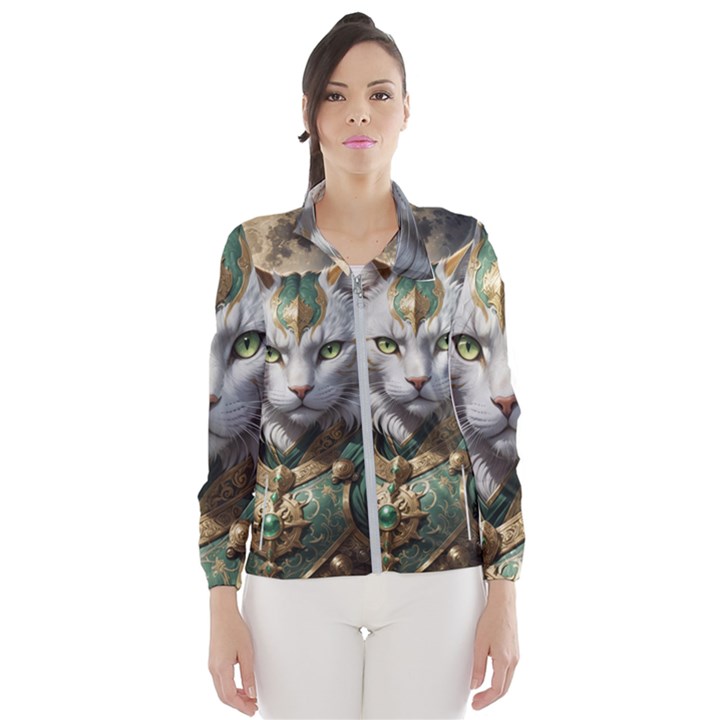 Epic Armored Cat Warrior Women s Windbreaker