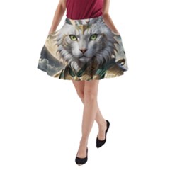 Epic Armored Cat Warrior A-line Pocket Skirt