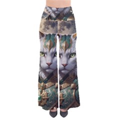 Epic Armored Cat Warrior So Vintage Palazzo Pants