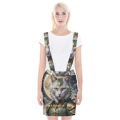 Epic Armored Cat Warrior Braces Suspender Skirt