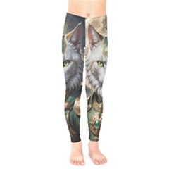 Epic Armored Cat Warrior Kids  Leggings