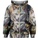 Epic Armored Cat Warrior Kids  Zipper Hoodie Without Drawstring View1