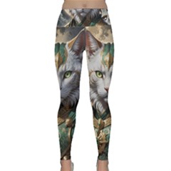 Epic Armored Cat Warrior Lightweight Velour Classic Yoga Leggings by ExtraGoodSauce