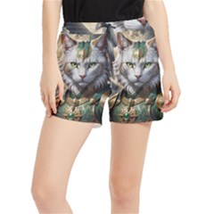 Epic Armored Cat Warrior Women s Runner Shorts by ExtraGoodSauce