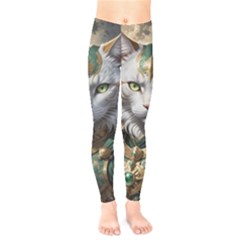 Epic Armored Cat Warrior Kids  Classic Winter Leggings by ExtraGoodSauce