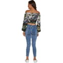 Epic Armored Cat Warrior Long Sleeve Crinkled Weave Crop Top View4