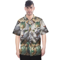 Epic Armored Cat Warrior Men s Hawaii Shirt