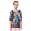 Cosmic Jellyfish Artwork Kids  Quarter Sleeve Raglan T-Shirt View1