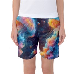 Cosmic Jellyfish Artwork Women s Basketball Shorts by ExtraGoodSauce