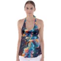 Cosmic Jellyfish Artwork Tie Back Tankini Top View1