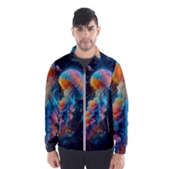 Cosmic Jellyfish Artwork Men s Windbreaker