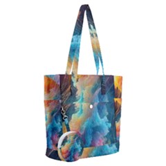 Cosmic Jellyfish Artwork Everyday Shoulder Bag With Pouch Bag by ExtraGoodSauce