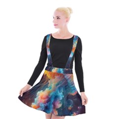 Cosmic Jellyfish Artwork Suspender Skater Skirt