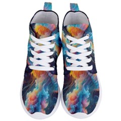 Cosmic Jellyfish Artwork Women s Lightweight High Top Sneakers by ExtraGoodSauce