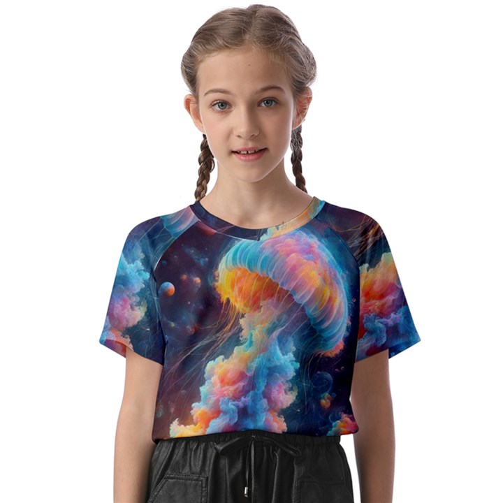 Cosmic Jellyfish Artwork Kids  Basic T-Shirt