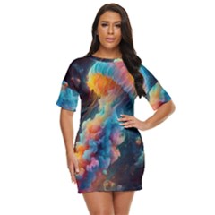 Cosmic Jellyfish Artwork Just Threw It On Dress by ExtraGoodSauce