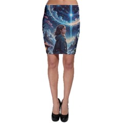 Enchanting Fantasy Night Sky Scene Bodycon Skirt by ExtraAwesomeSauce