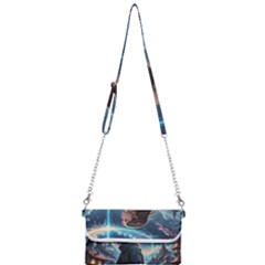 Enchanting Fantasy Night Sky Scene Mini Crossbody Handbag by ExtraGoodSauce